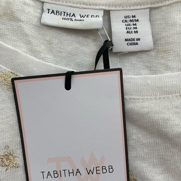 NWT Tabitha Webb Bumble Bee 100% Linen Tee Shirt
Farmhouse Print - Picture 6 of 10